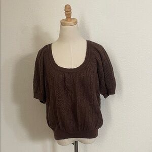 Express Brown Knit Sweatshirt